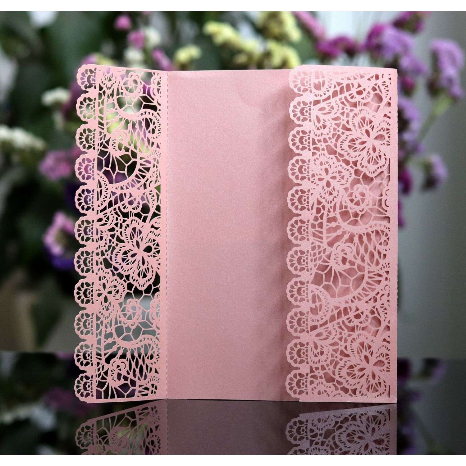 Wholesale Invitation Holder Laser Cut Paper Holiday Greeting Card Latest Wedding Invitation